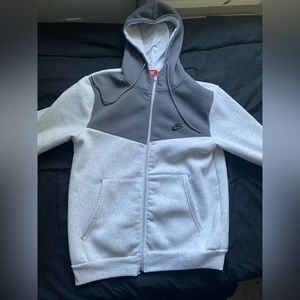 Grey and Dark grey Nike zip up sweater